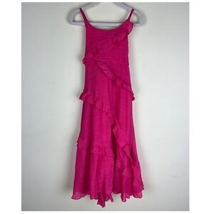 Joyfolie Girl’s Cottagecore Cowgirl Prairie Ruffled Maxi Fae Dress Prism Pink 3